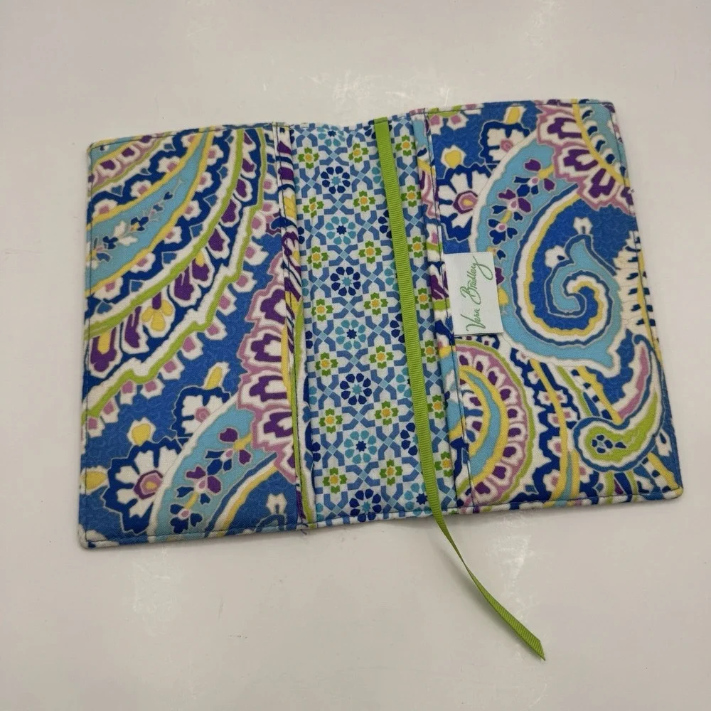 Vera Bradley Capri Blue Paperback Book / Bible Cover - Retired Pattern - HTF